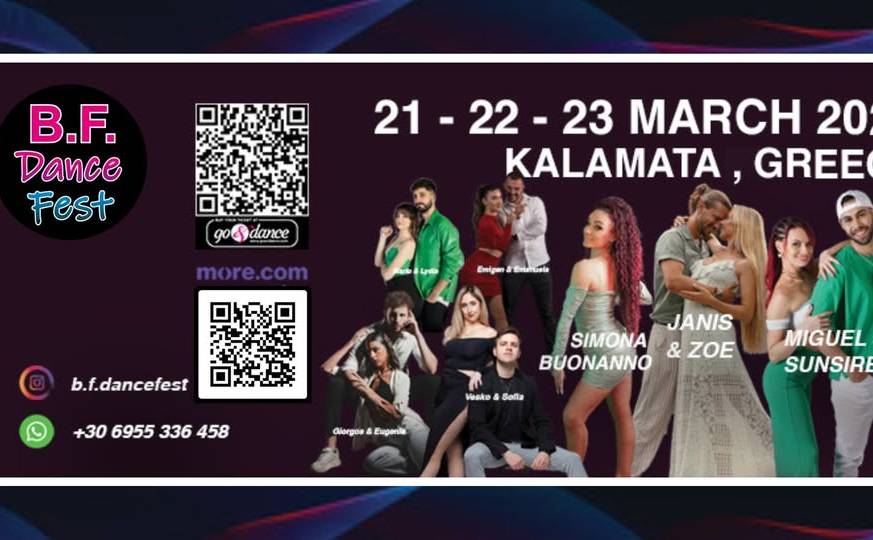 Το 3rd B.F.Dance Fest έρχεται στην πόλη της Καλαμάτας